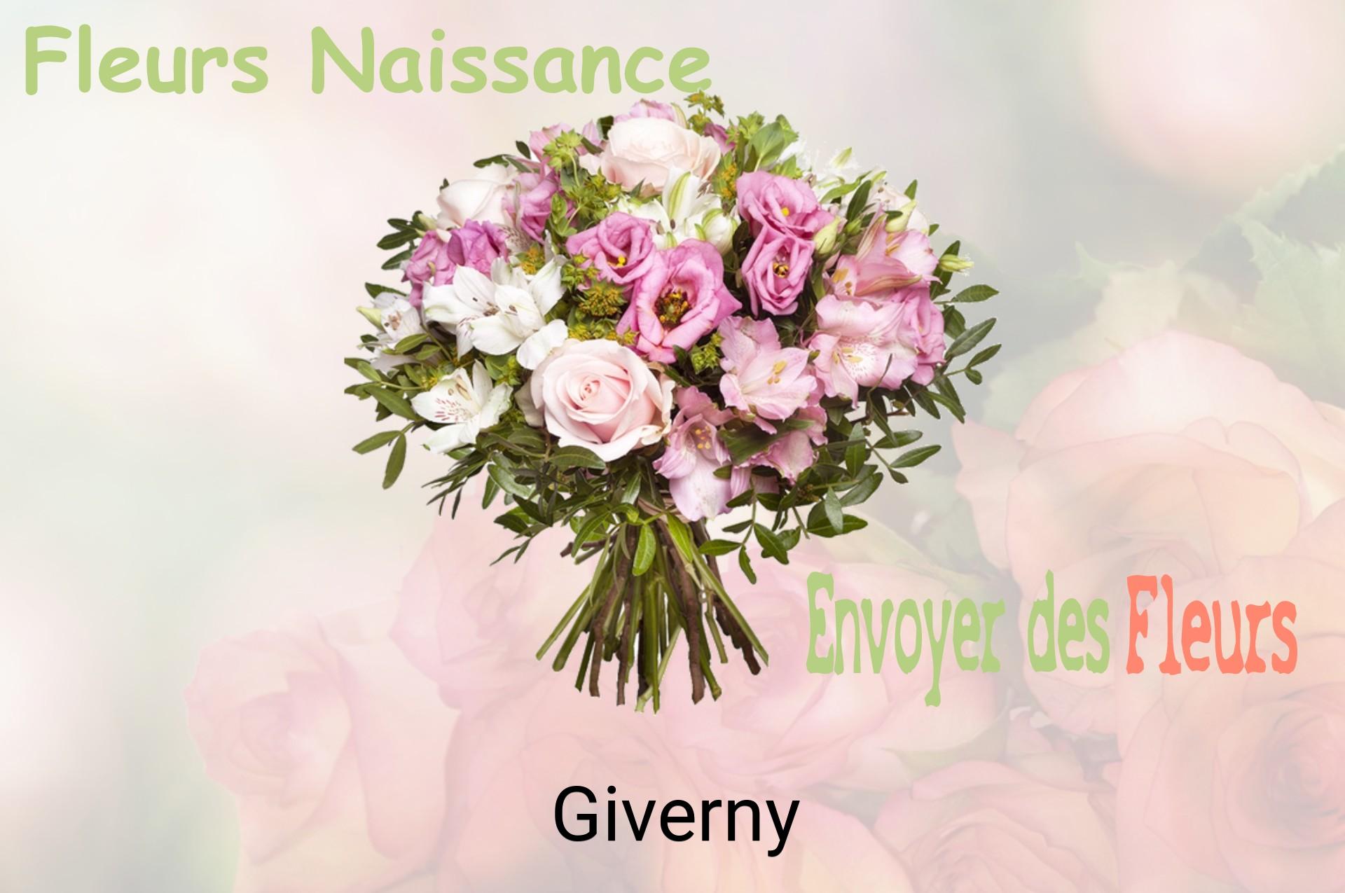 Bouquet de fleurs de naissance livré à Giverny